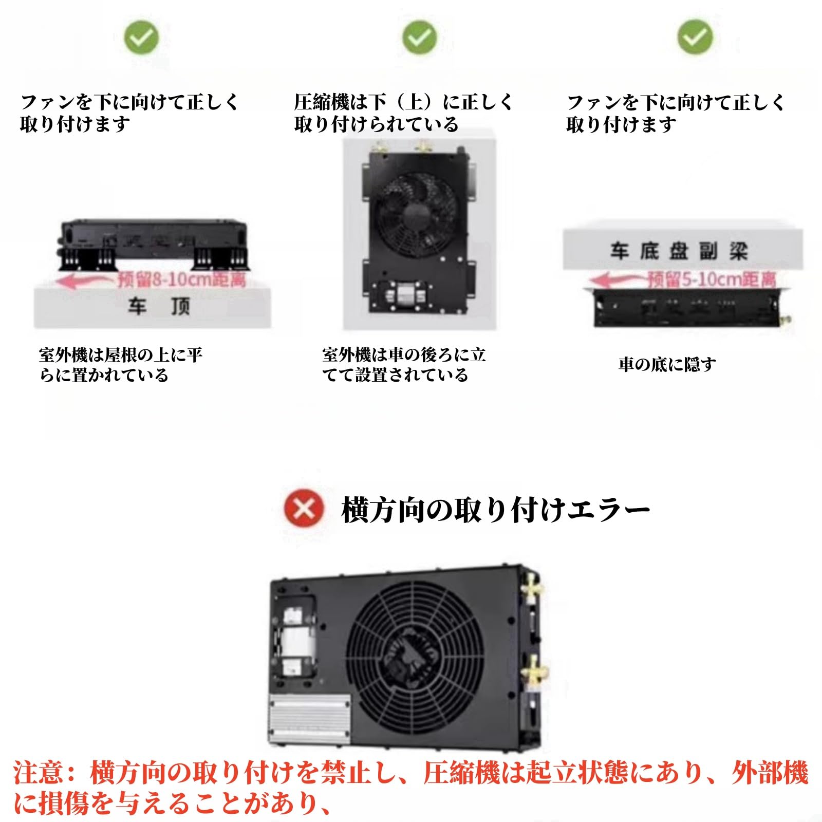 Amazon.co.jp: NEKPOKKA車載電動エアコン12 V、24 V DIYは住宅車、工事